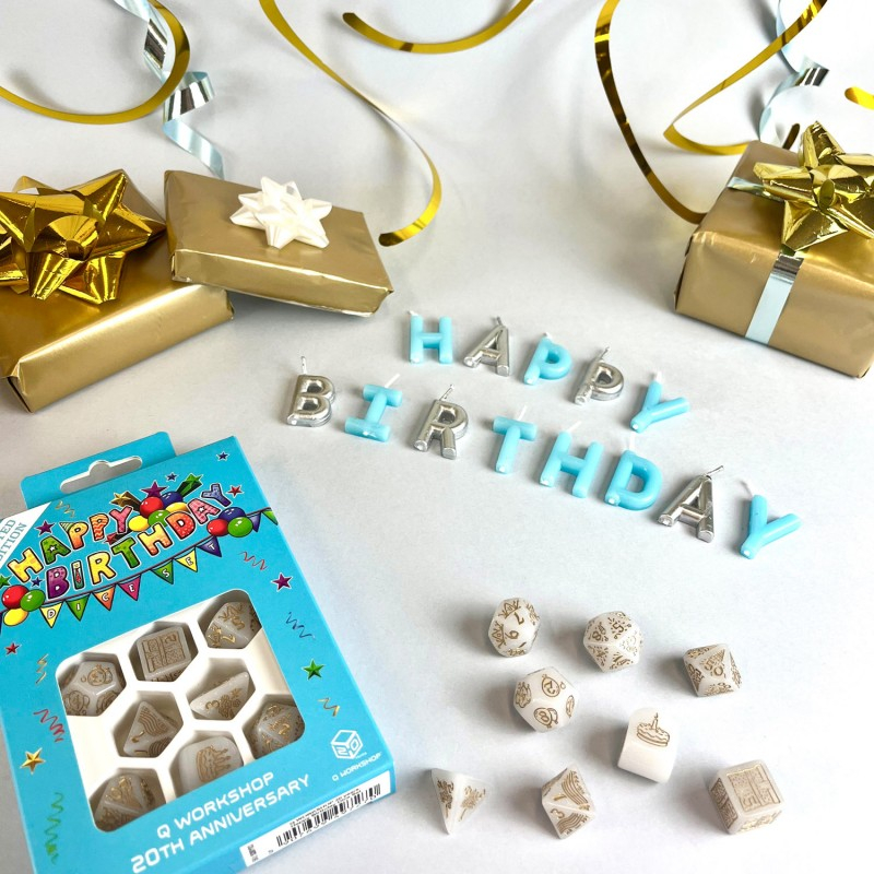 Q WORKSHOP 20 years: Happy Birthday Dice Set 3