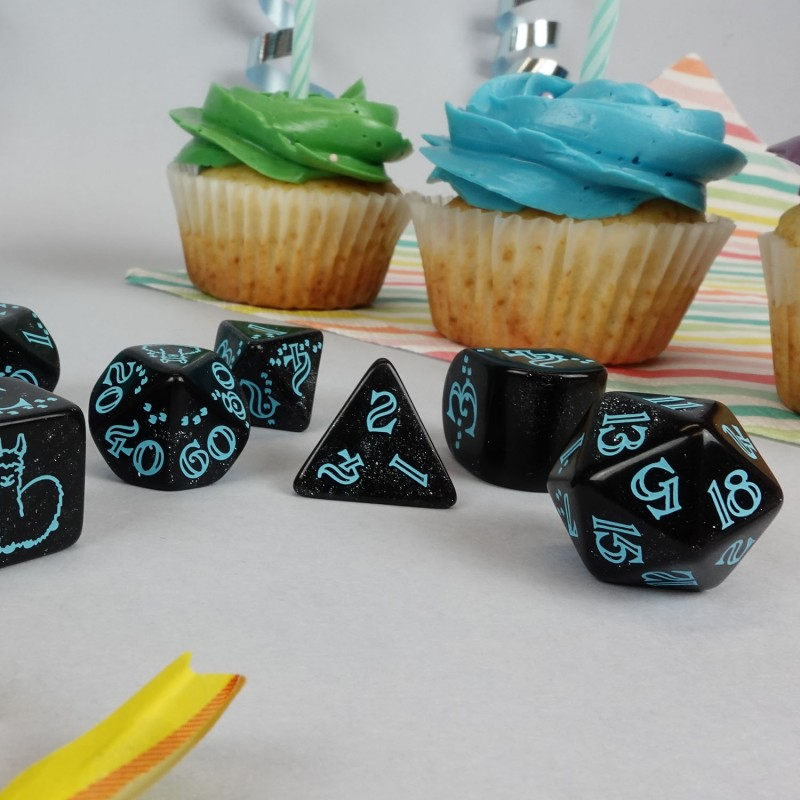Q WORKSHOP 20 years: Llama Dice Set 3