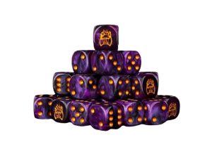 Old Dominion: Faction Dice on Translucent Purple with Gold Pips 1