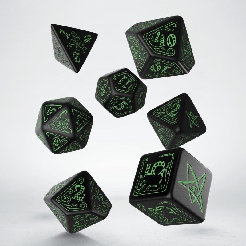Call of Cthulhu Black & green Dice Set (7) 2