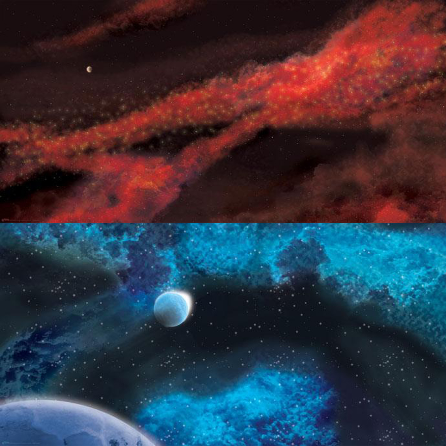 Gaming Mat: Frozen Planet / Crimson Gas Cloud 2