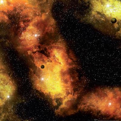 Gaming Mat: Ice Comets / Fiery Nebula 2