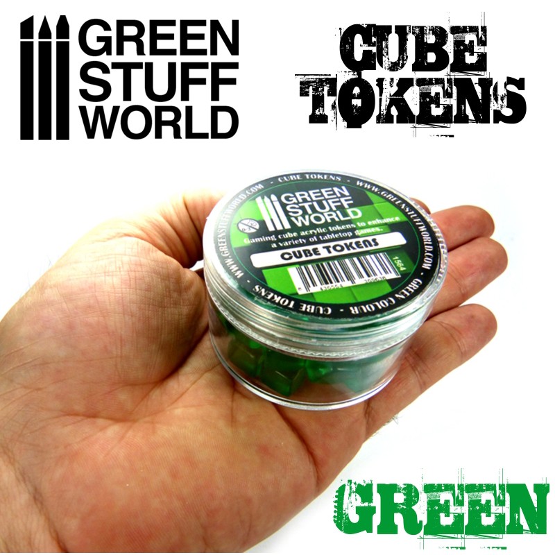 Green Cube tokens 3