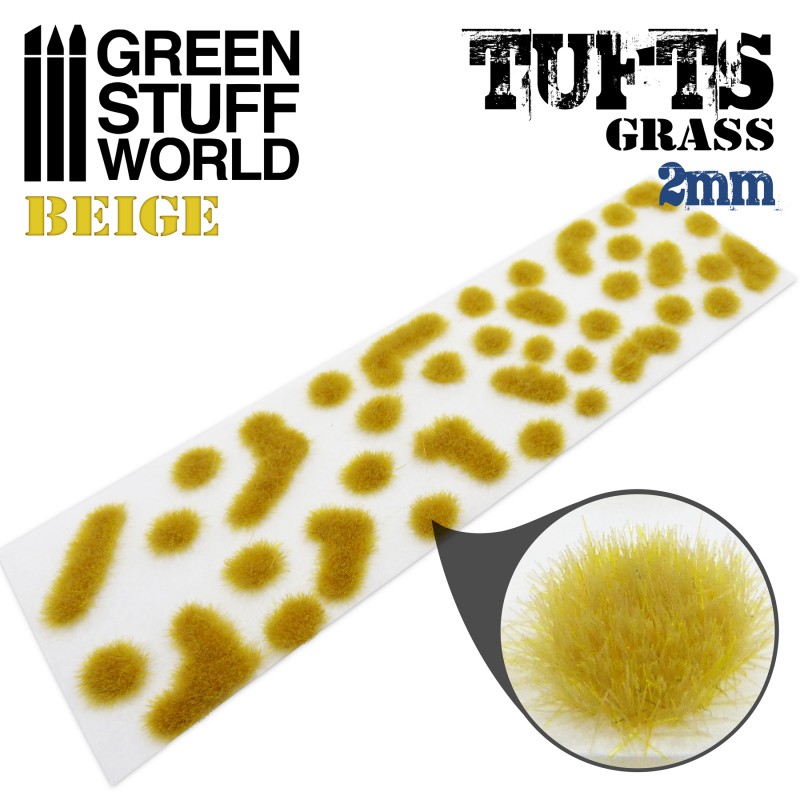 Grass TUFTS - 2mm self-adhesive - BEIGE 2