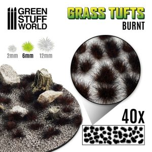 Grass TUFTS - 6mm self-adhesive - BURNT 1