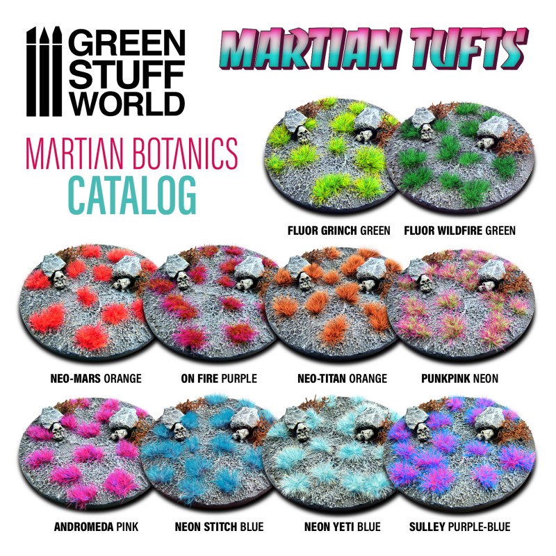 Martian Fluor Tufts - NEON STITCH BLUE 2