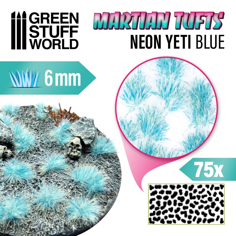 Martian Fluor Tufts - NEON YETI BLUE 1