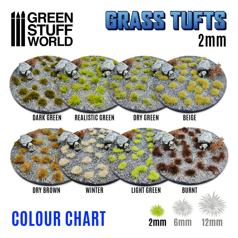 Grass TUFTS - 2mm self-adhesive - Burnt 2