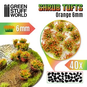 Shrubs TUFTS - 6mm self-adhesive - ORANGE 1
