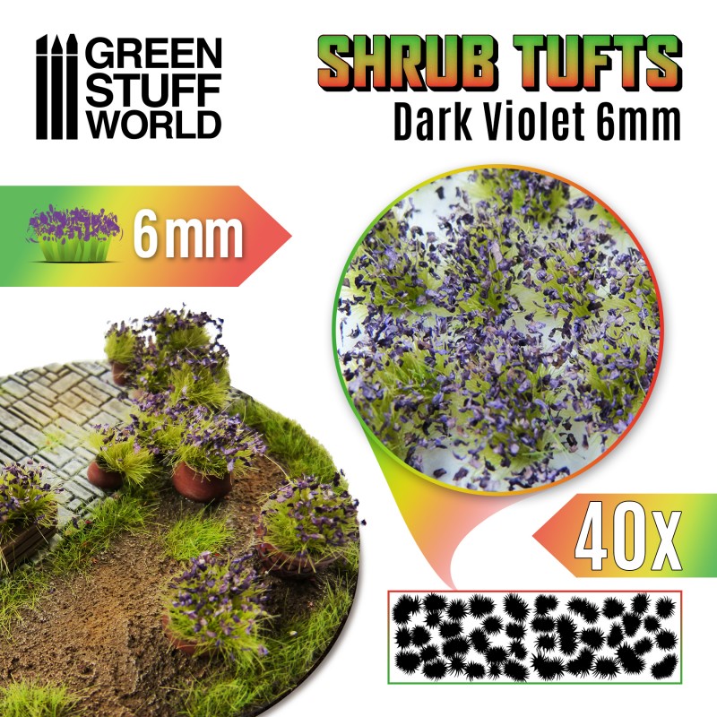 Shrubs TUFTS - 6mm self-adhesive - VIOLET 1