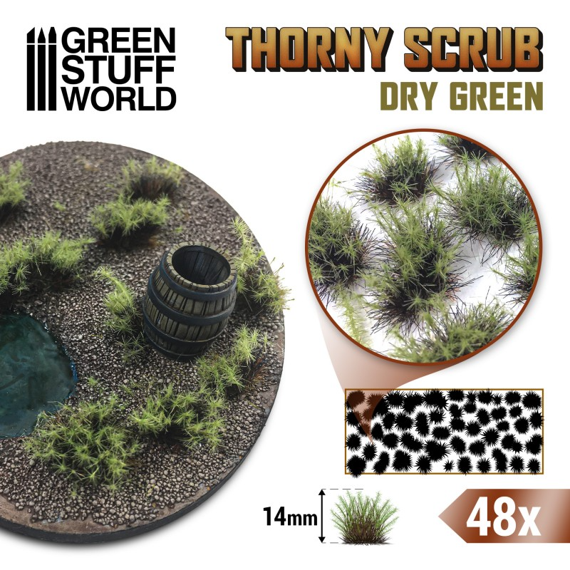 Thorny Scrubs Tufts - Dry Green 1