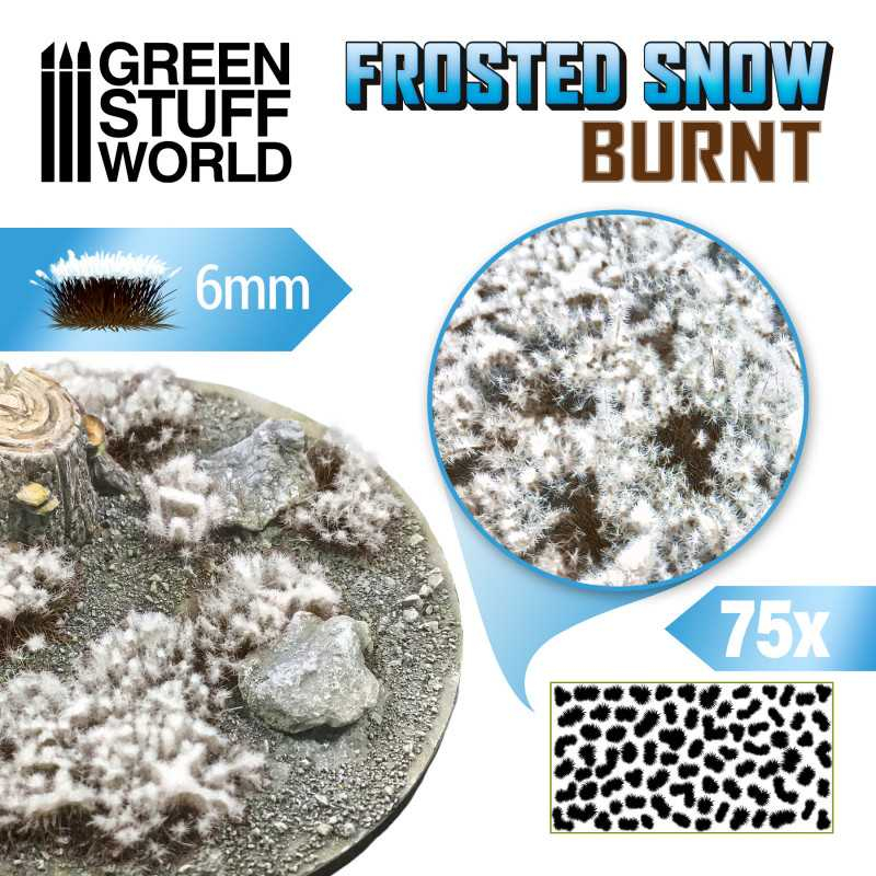Shrubs TUFTS - 6mm FROSTED SNOW - BURNT 1