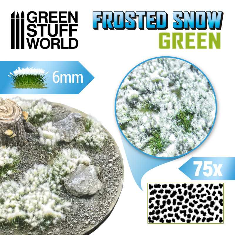 Shrubs TUFTS - 6mm FROSTED SNOW - GREEN 1