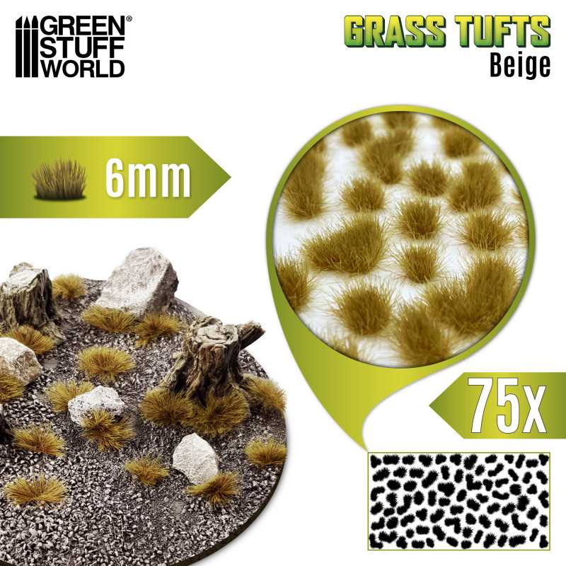 Static Grass Tufts 6mm - Beige 1