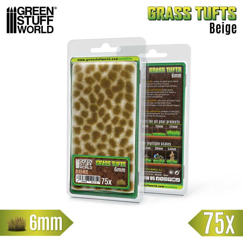 Static Grass Tufts 6mm - Beige 2