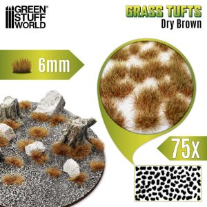 Static Grass Tufts 6mm - Dry Brown 1