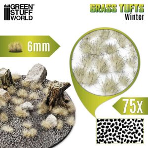 Static Grass Tufts 6mm - Winter White 1