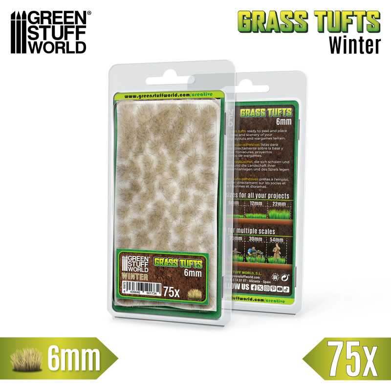 Static Grass Tufts 6mm - Winter White 2