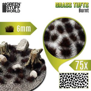 Static Grass Tufts 6mm - Burnt Brown 1