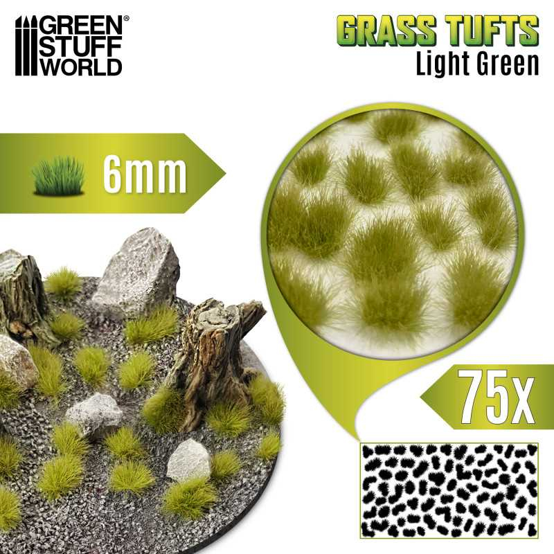 Static Grass Tufts 6mm - Light Green 1