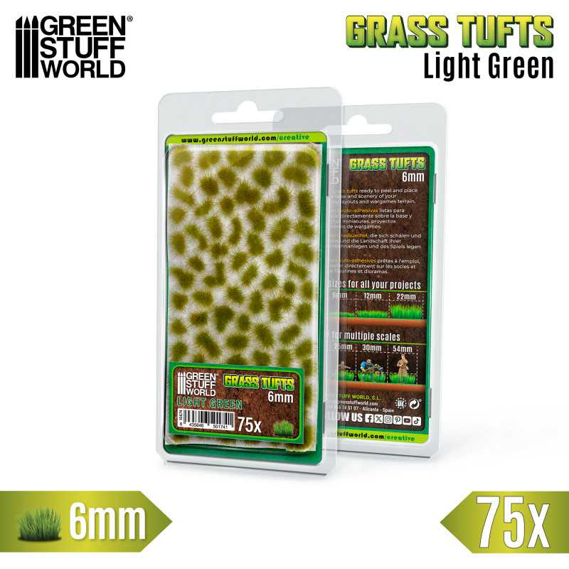 Static Grass Tufts 6mm - Light Green 2