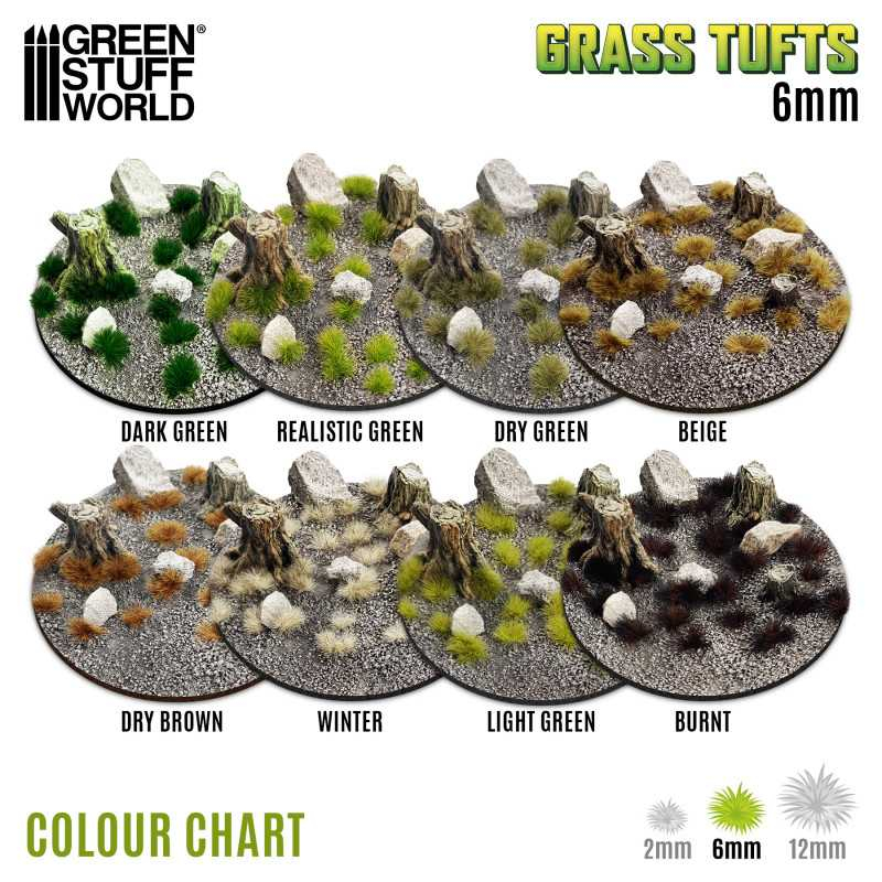 Static Grass Tufts 6mm - Light Green 3
