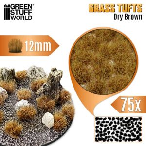 Static Grass Tufts 12mm - Dry Brown 1