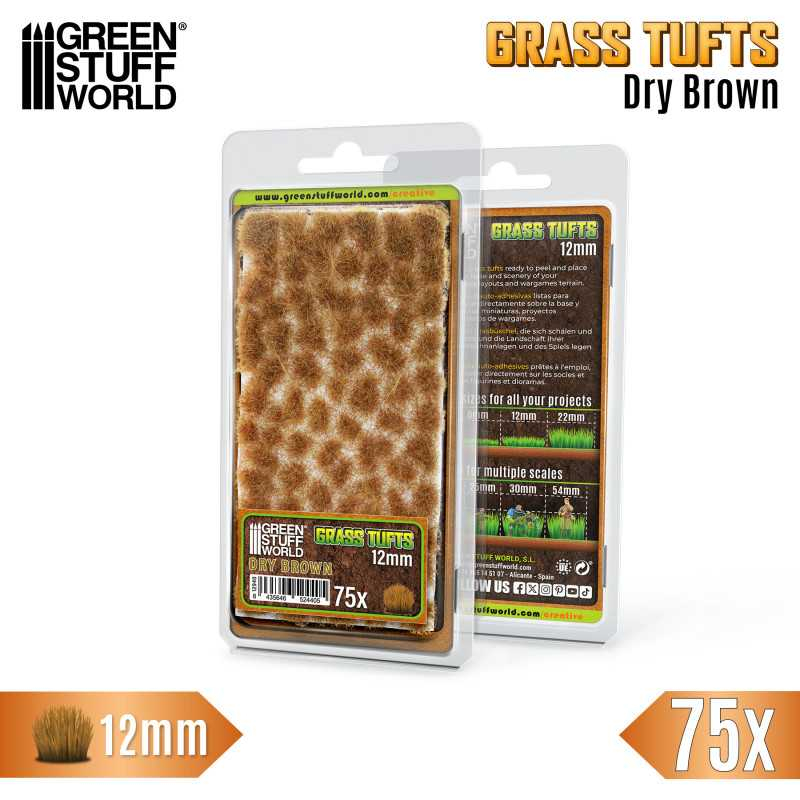 Static Grass Tufts 12mm - Dry Brown 2