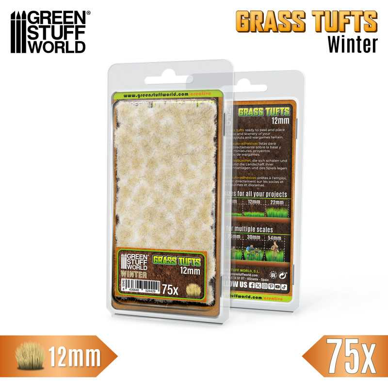 Static Grass Tufts 12mm - Winter White 2