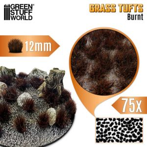 Static Grass Tufts 12mm - Burnt Brown 1