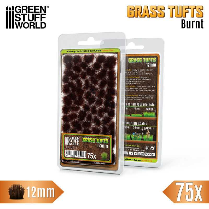 Static Grass Tufts 12mm - Burnt Brown 2