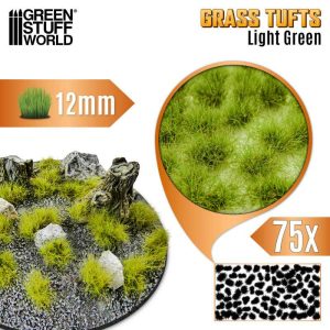 Static Grass Tufts 12mm - Light Green 1