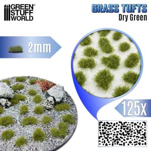 Static Grass Tufts 2mm - Dry Green 1