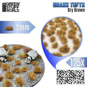 Static Grass Tufts 2mm - Dry Brown 1