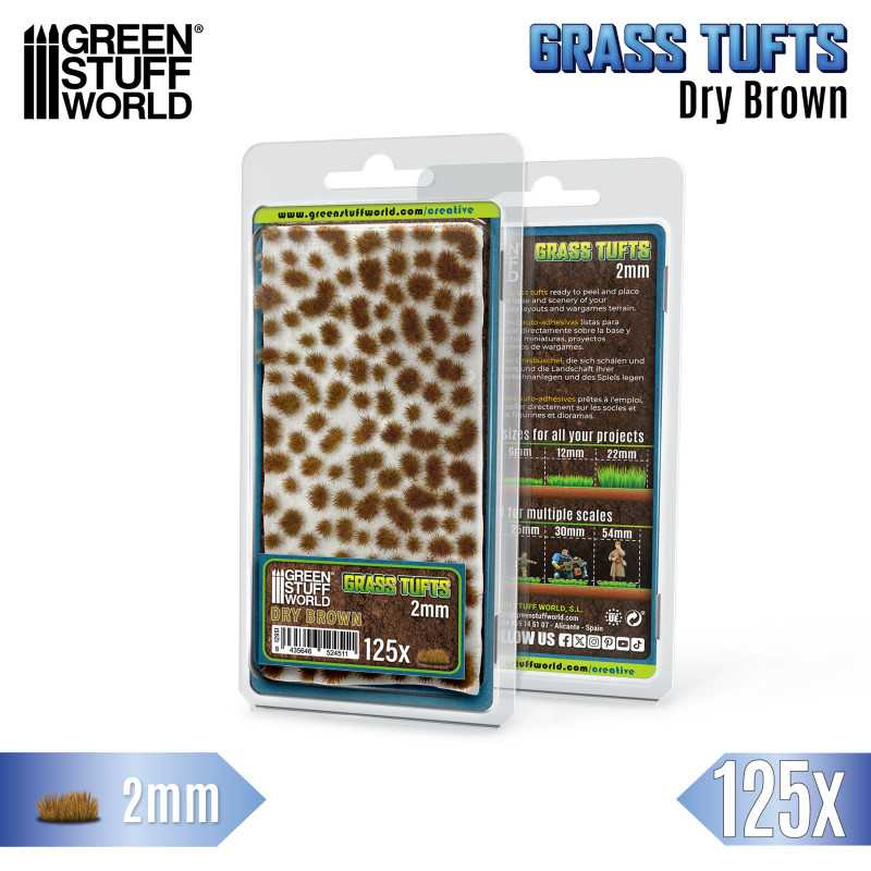 Static Grass Tufts 2mm - Dry Brown 2