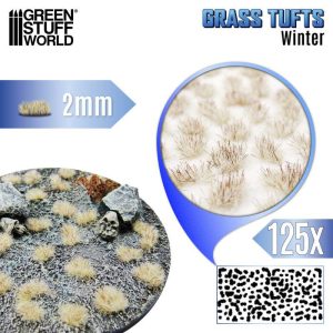 Static Grass Tufts 2mm - Winter White 1