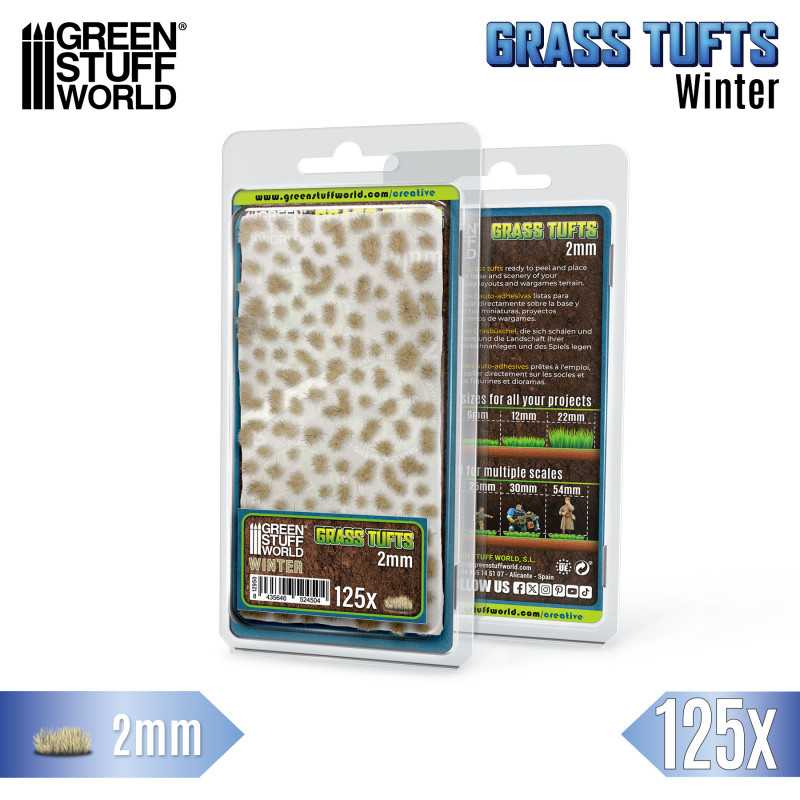 Static Grass Tufts 2mm - Winter White 2