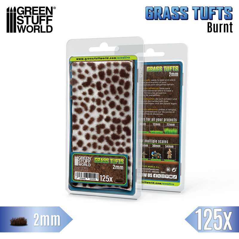 Static Grass Tufts 2mm - Burnt Brown 2