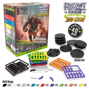 Blood Bowl Bases 40mm with Skill Rings 1
