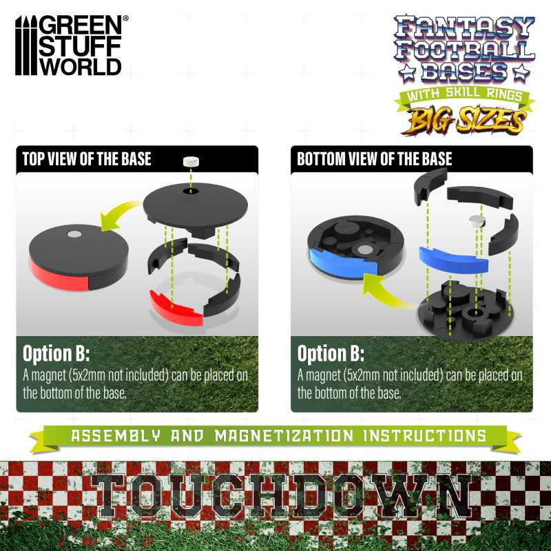 Blood Bowl Bases 40mm with Skill Rings 2