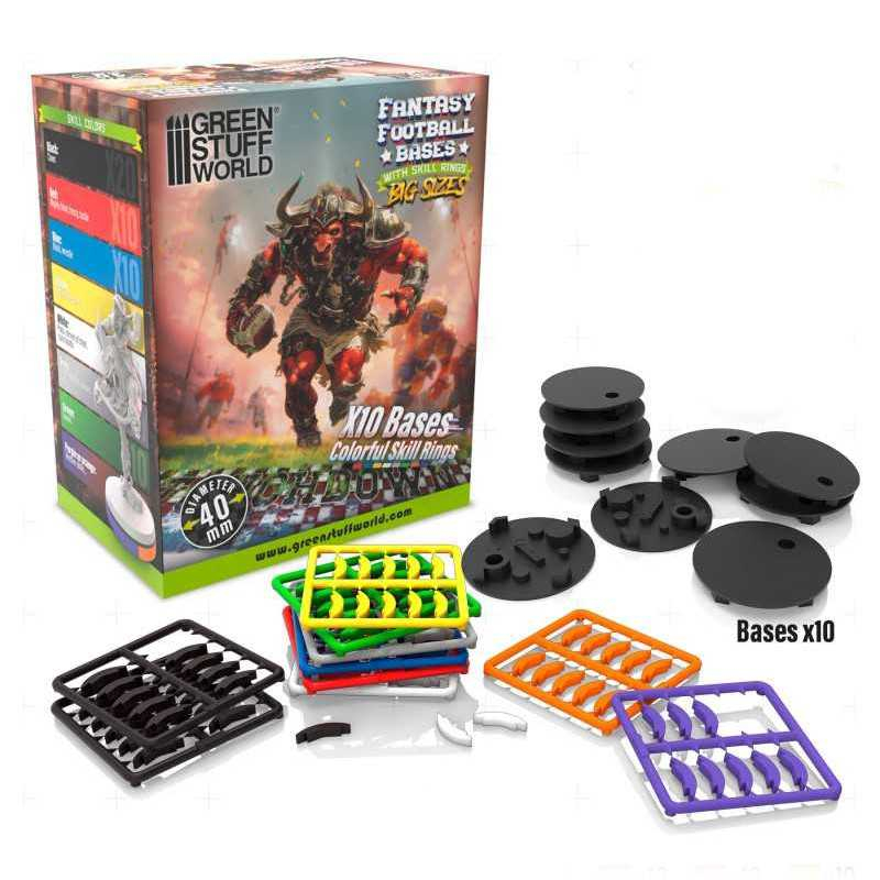 Blood Bowl Bases 40mm with Skill Rings 3