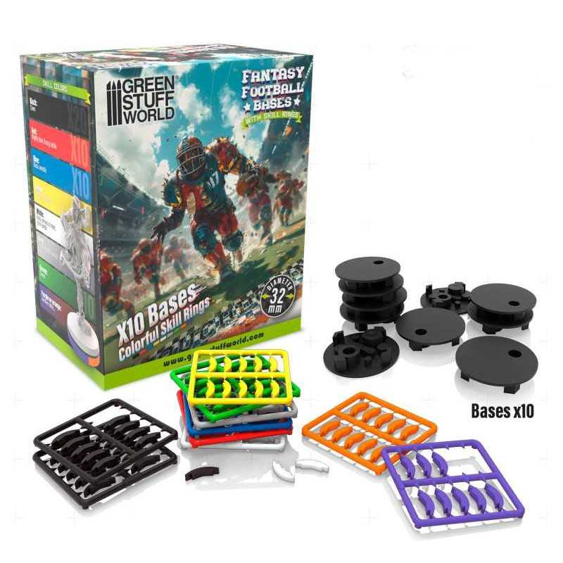 Blood Bowl Bases 32mm with Skill Rings 3