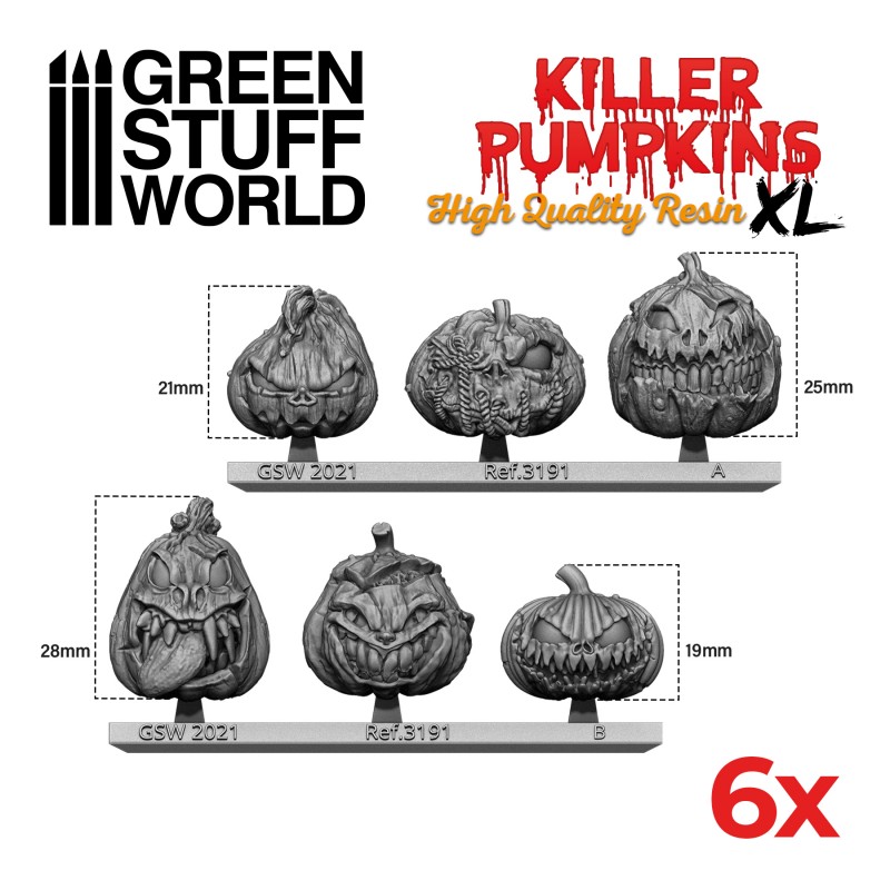 Large Killer Pumpkins Resin Set 2