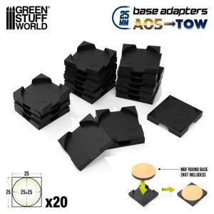 Round to Square Base Adapter 25mm 1