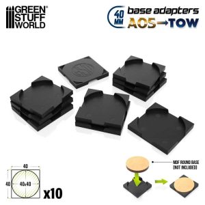 Plastic round to Square Base Adapter 40mm 1