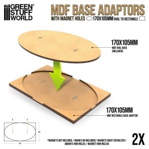 MDF Base Adapter - Oval 170x105mm to Rectangular 1