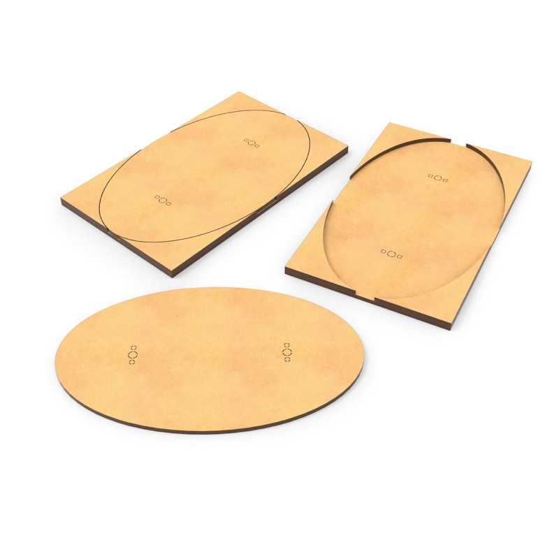 MDF Base Adapter - Oval 170x105mm to Rectangular 5