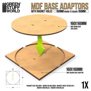 MDF Base adapter - Round 160mm to Square 1
