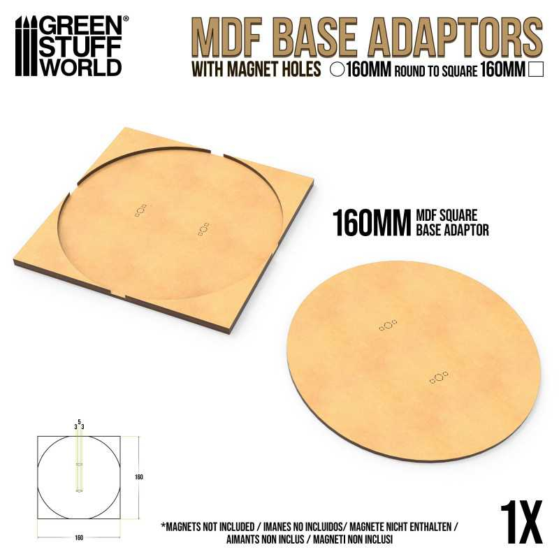 MDF Base adapter - Round 160mm to Square 4
