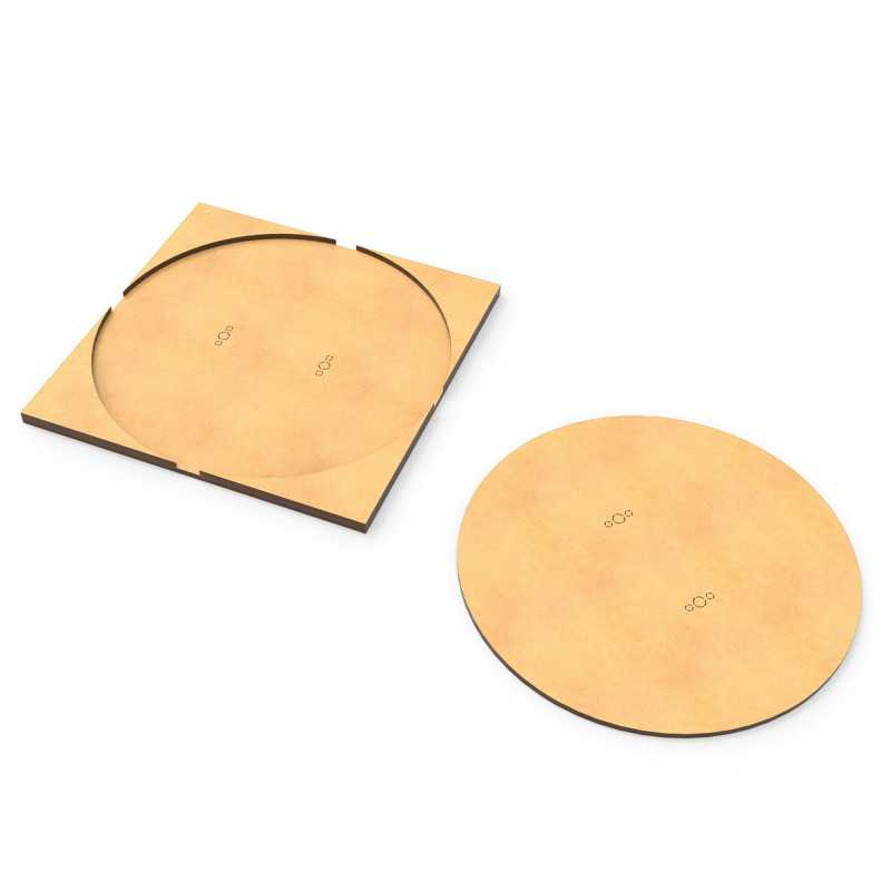 MDF Base adapter - Round 160mm to Square 5